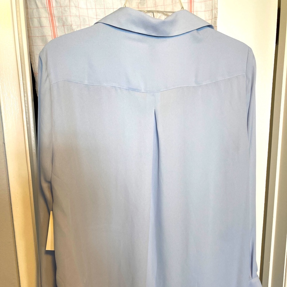 Halston gray button up shirt.